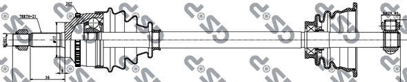 Półoś napędowa GSP 250004