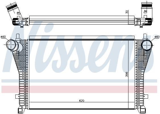 Chłodnica powietrza intercooler NISSENS 96494