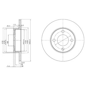 Tarcza hamulcowa DELPHI BG2215