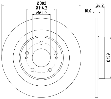 Tarcza hamulcowa HELLA 8DD 355 120-431