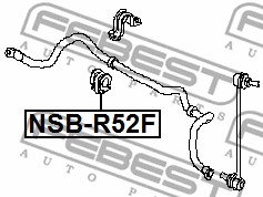 Guma stabilizatora FEBEST NSB-R52F