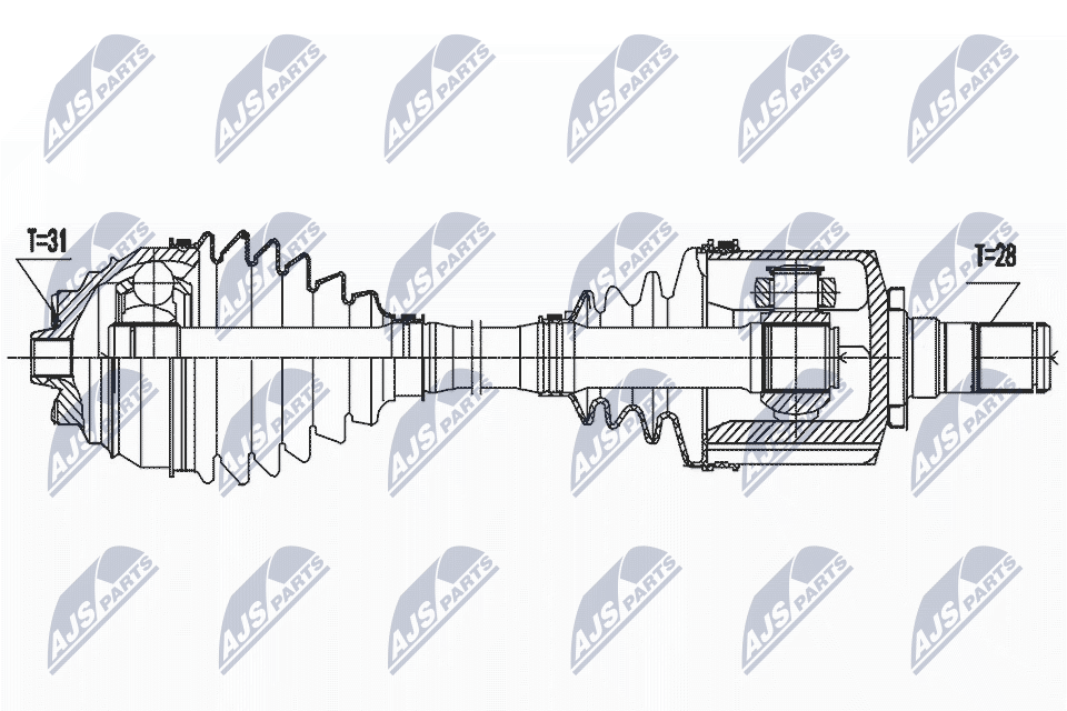 Wał napędowy NTY NPW-BM-186