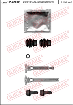 Zestaw tulei prowadzących zacisk hamulca QUICK BRAKE 113-0009X
