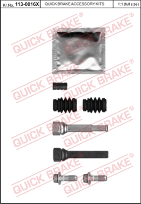 Zestaw tulei prowadzących zacisk hamulca QUICK BRAKE 113-0016X