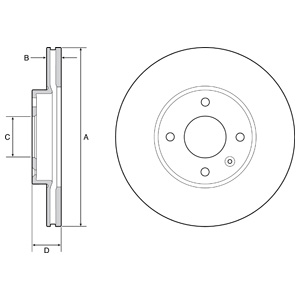 Tarcza hamulcowa DELPHI BG4951C