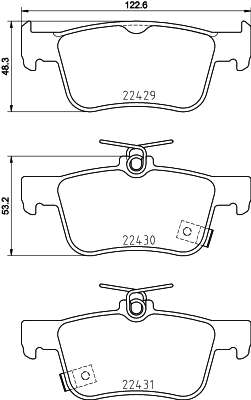 Klocki hamulcowe HELLA 8DB 355 025-251