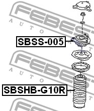 Poduszka amortyzatora FEBEST SBSS-005