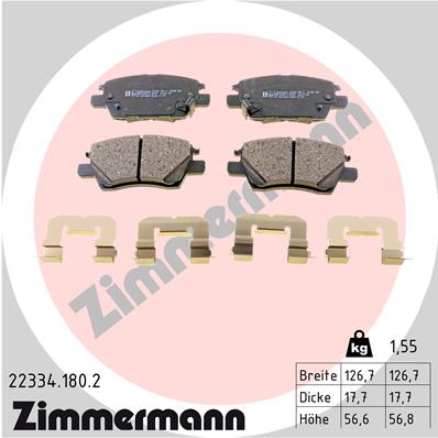 Klocki hamulcowe ZIMMERMANN 22334.180.2