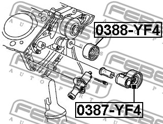 Rolka napinacza paska rozrządu FEBEST 0387-YF4