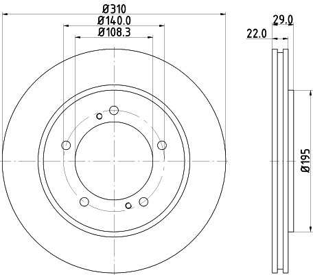 Tarcza hamulcowa HELLA 8DD 355 114-901