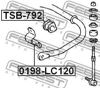 Guma stabilizatora FEBEST TSB-792
