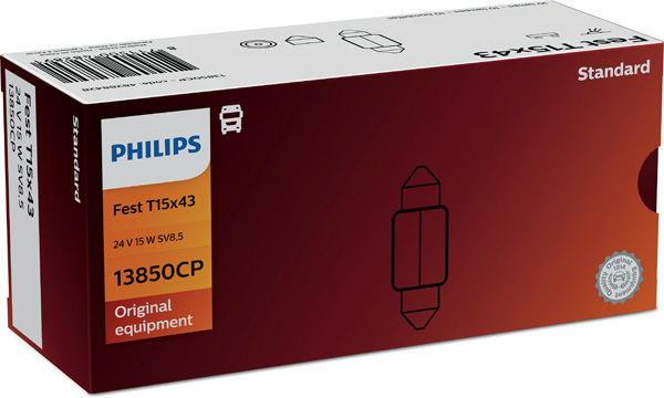 Żarówka oświetlenia tablicy rejestracyjnej PHILIPS 13850CP