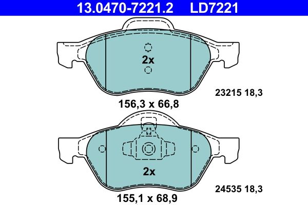 Klocki hamulcowe ATE 13.0470-7221.2