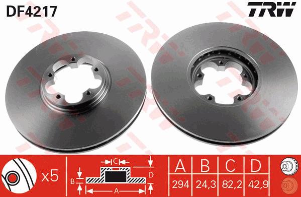 Tarcza hamulcowa TRW DF4217