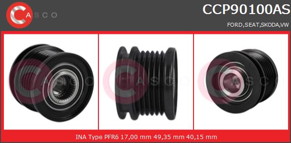 Koło pasowe alternatora CASCO CCP90100AS