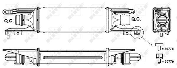 Chłodnica powietrza intercooler NRF 30779