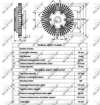 Sprzęgło wentylatora NRF 49559
