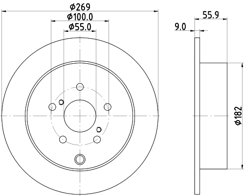 Tarcza hamulcowa HELLA 8DD 355 114-891