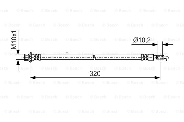Przewód hamulcowy elastyczny BOSCH 1 987 481 A38