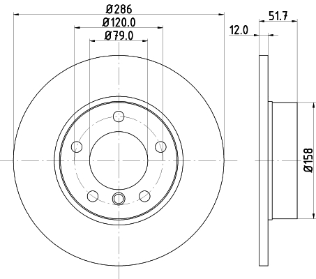 Tarcza hamulcowa HELLA PAGID 8DD 355 127-031