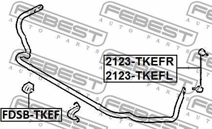 Guma stabilizatora FEBEST FDSB-TKEF