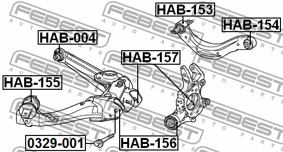 Tuleja wahacza FEBEST HAB-156