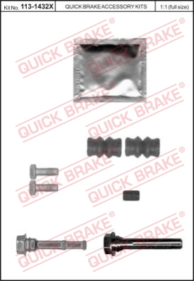 Zestaw tulei prowadzących zacisk hamulca QUICK BRAKE 113-1432X