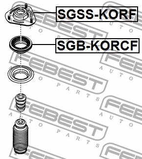 Łożysko walcowe mocowania amortyzatora FEBEST SGB-KORCF