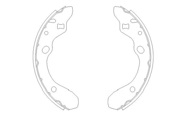 Zestaw szczęk hamulcowych KAVO PARTS KBS-5405