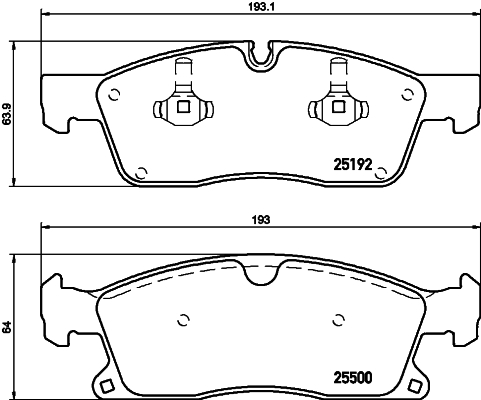 Klocki hamulcowe HELLA 8DB 355 019-701