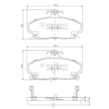 Klocki hamulcowe NIPPARTS J3604031