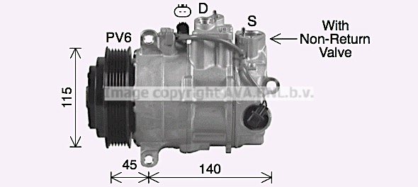 Kompresor klimatyzacji AVA QUALITY COOLING MSAK755