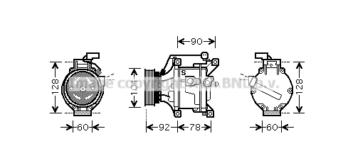Kompresor klimatyzacji AVA QUALITY COOLING TOAK446