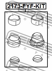 Osłona prowadnicy zacisku FEBEST 2173-FYF-KIT
