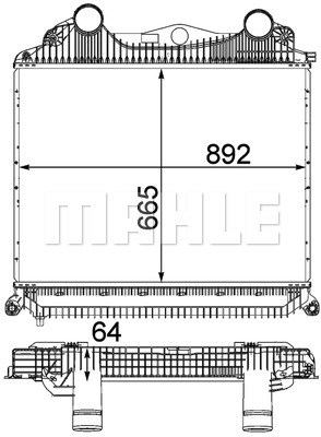 Chłodnica powietrza intercooler MAHLE CI 123 000P