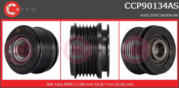 Koło pasowe alternatora CASCO CCP90134AS