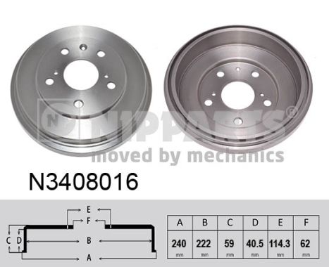 Bęben hamulcowy NIPPARTS N3408016