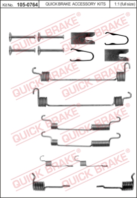 Zestaw dodatków do szczęk hamulcowych QUICK BRAKE 105-0764