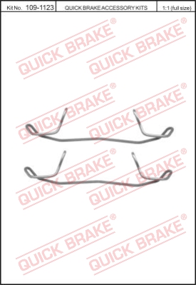 Zestaw akcesoriów montażowych  klocków hamulcowych QUICK BRAKE 109-1123