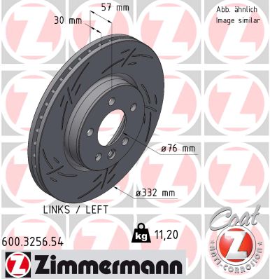 Tarcza hamulcowa ZIMMERMANN 600.3256.54