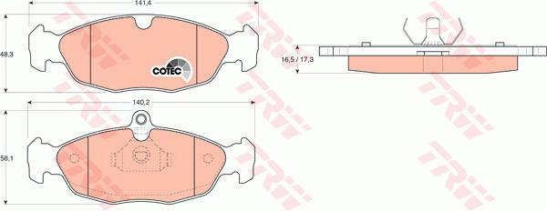 Klocki hamulcowe TRW GDB1040