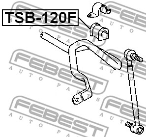 Guma stabilizatora FEBEST TSB-120F