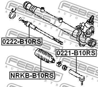Drążek kierowniczy FEBEST 0222-B10RS