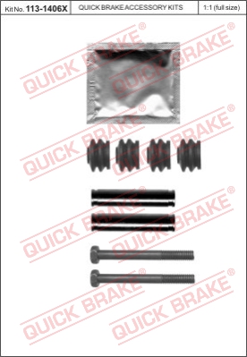 Zestaw tulei prowadzących zacisk hamulca QUICK BRAKE 113-1406X