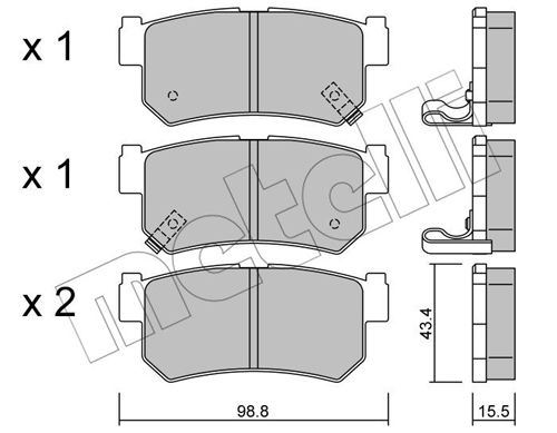 Klocki hamulcowe METELLI 22-0519-0