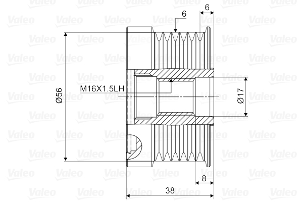 Sprzęgło alternatora VALEO 588022