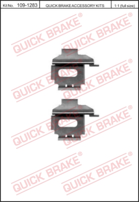 Zestaw akcesoriów montażowych  klocków hamulcowych QUICK BRAKE 109-1283