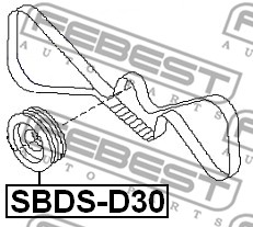 Koło pasowe wału korbowego FEBEST SBDS-D30
