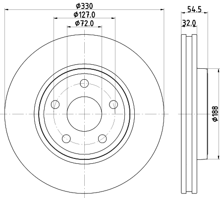 Tarcza hamulcowa HELLA PAGID 8DD 355 122-681