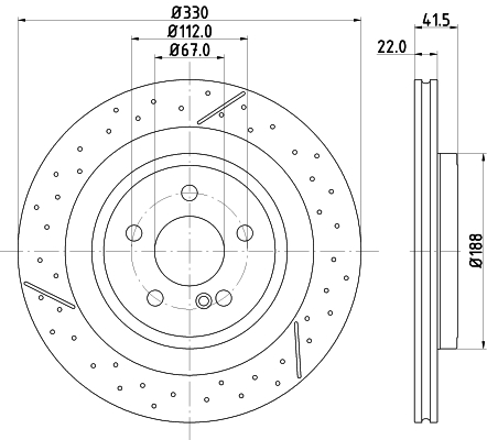 Tarcza hamulcowa HELLA 8DD 355 126-441